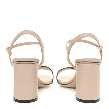 Gucci Lifford Calfskin GG Marmont Ankle Wrap 75mm Sandals 37.5 Skin Rose 4 of 11