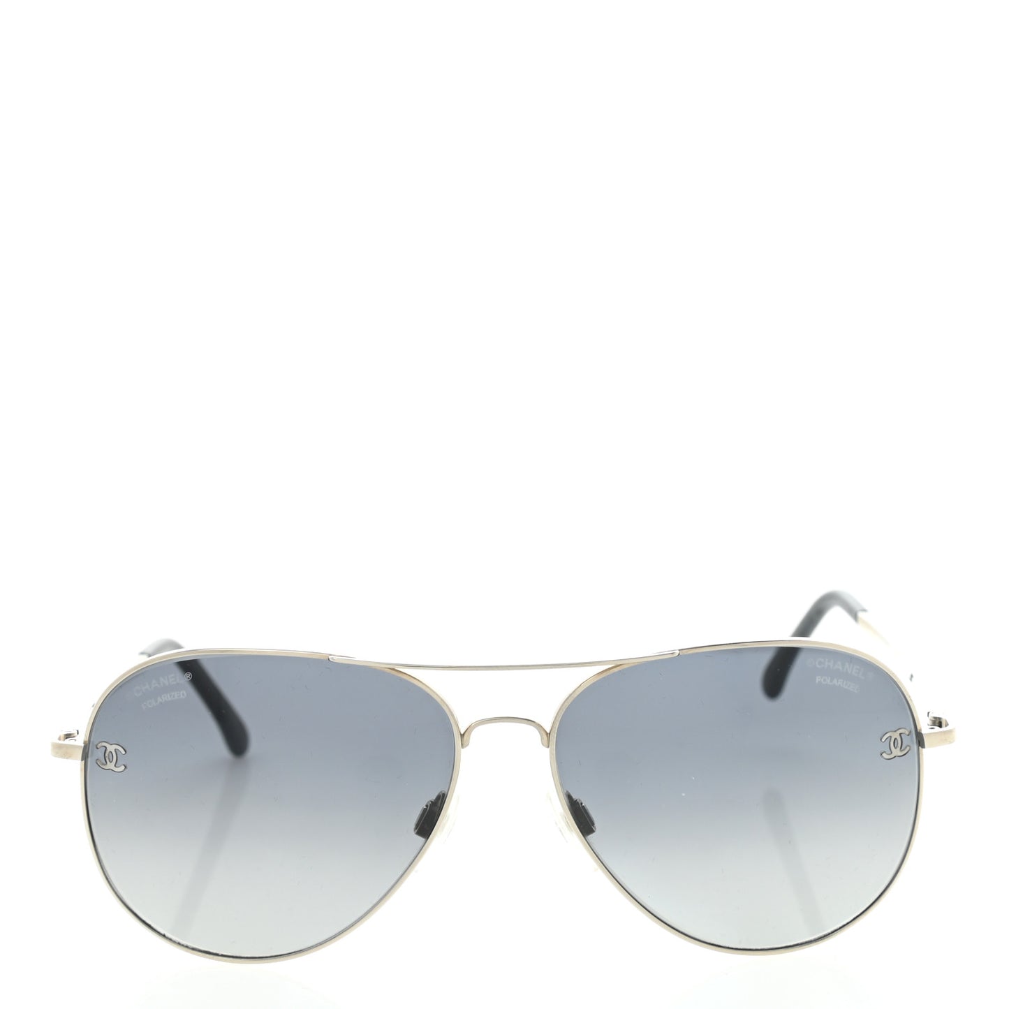 Metal Polarized Aviator CC Sunglasses 4189-T-Q Silver