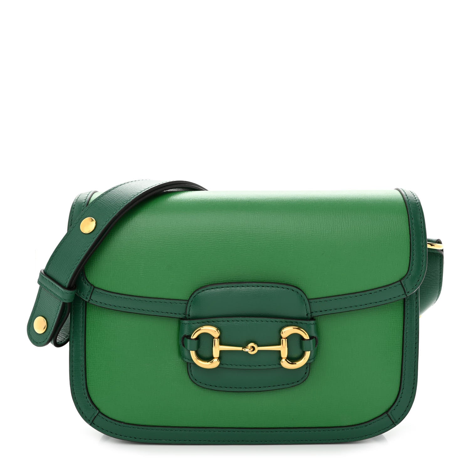 Gucci Azalea Calfskin Horsebit 1955 Shoulder Bag New Shamarock Emerald 1 of 15