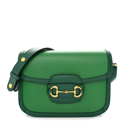Gucci Azalea Calfskin Horsebit 1955 Shoulder Bag New Shamarock Emerald 1 of 15