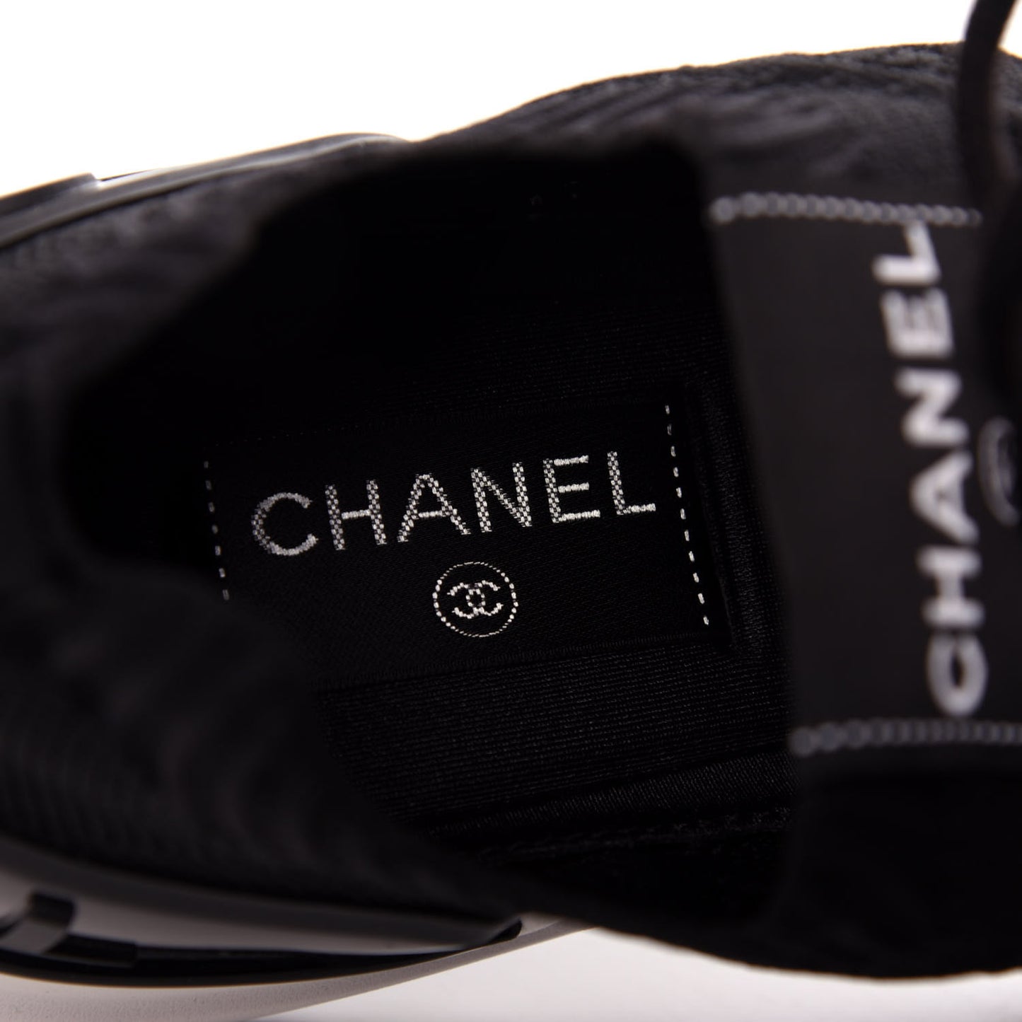 Fabric Logo Sneakers 38 Black