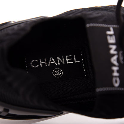 Chanel Fabric Logo Sneakers 38 Black 8 of 10