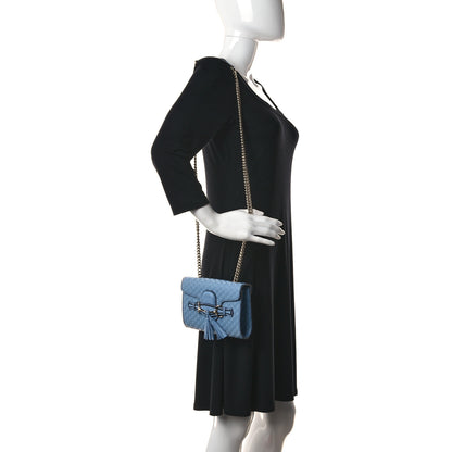 Gucci Soft Microguccissima Mini Emily Chain Shoulder Bag Mineral Blue 2 of 8