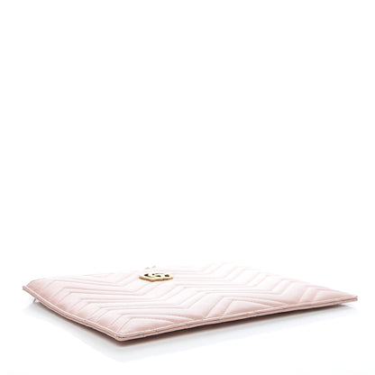 Gucci Calfskin Matelasse Large GG Marmont Zip Pouch Perfect Pink 4 of 9