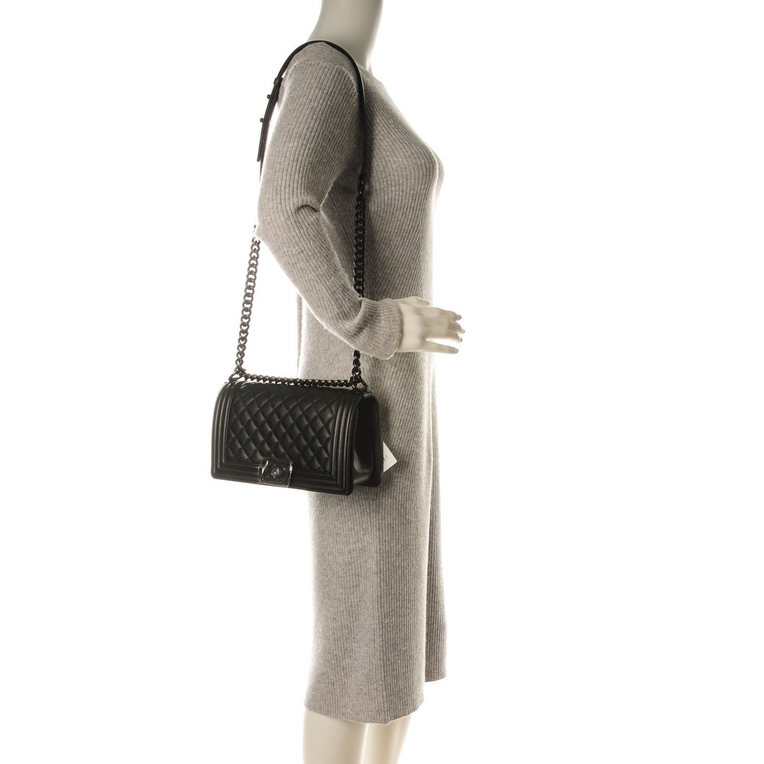 Chanel Caviar Quilted Medium Boy Flap So Black 2 of 6