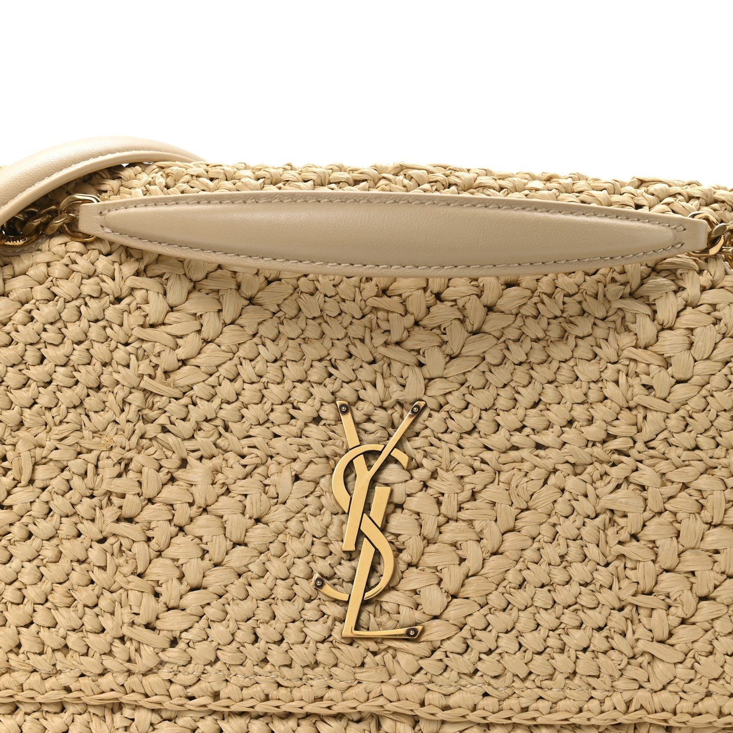 Saint Laurent Raffia Monogram Medium Jamie Natural Avorio 8 of 11