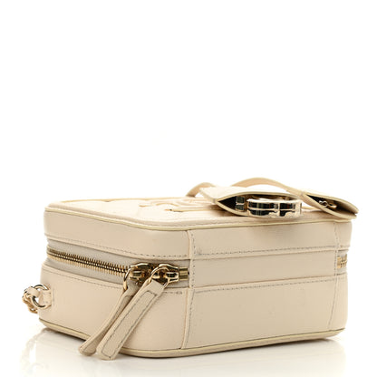 Chanel Caviar Quilted Small CC Filigree Vanity Case White 4 of 15