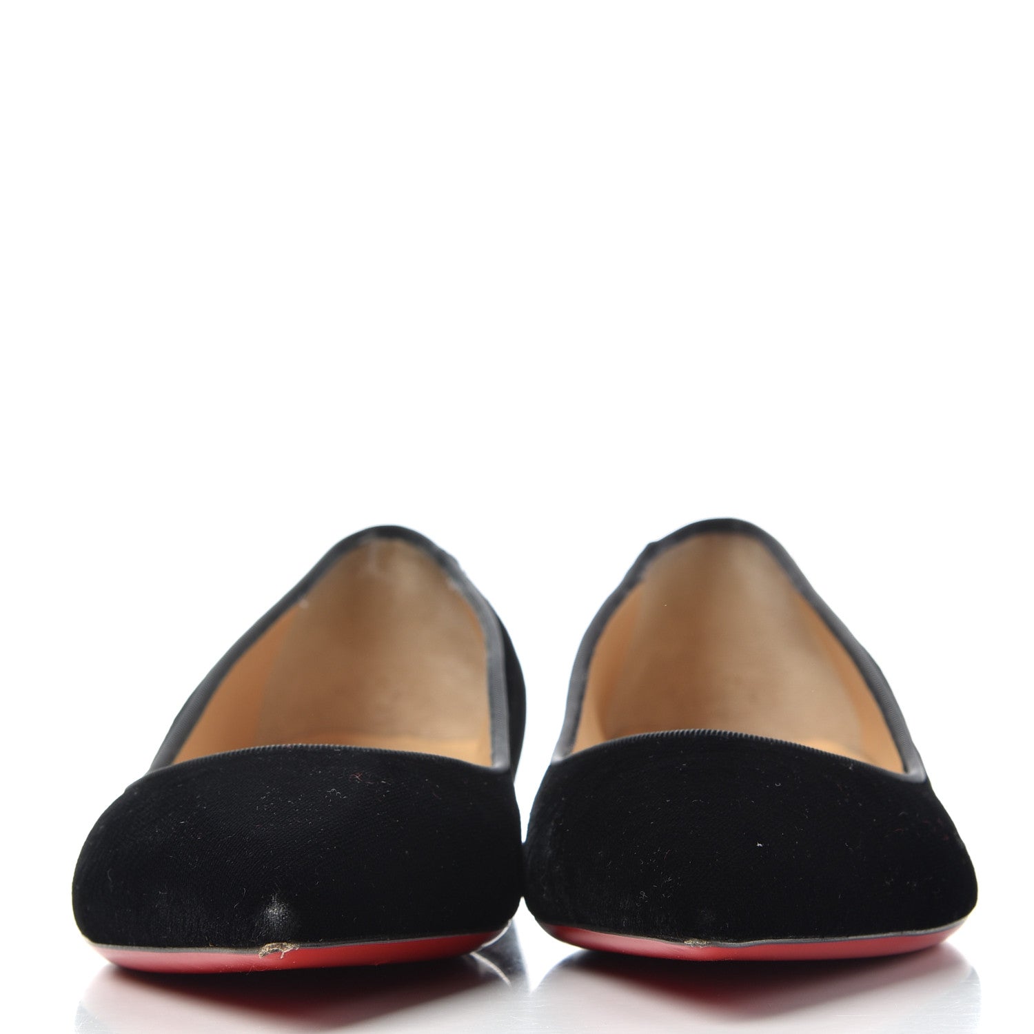 Christian Louboutin Velvet Printed Pigalle Follies Flats 36 Black 2 of 10