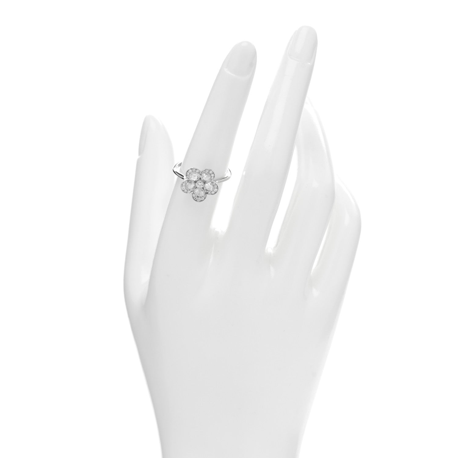 Tiffany Platinum Diamond Enchant Flower Ring 54 7 2 of 5