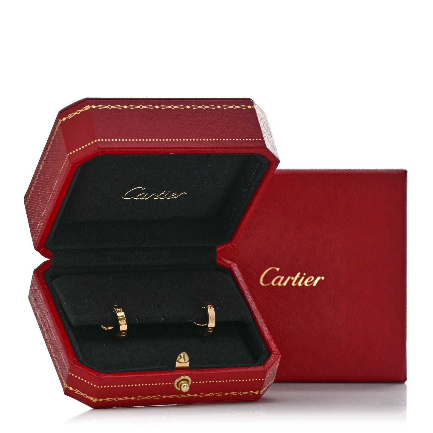 18K Yellow Gold Small LOVE Hoop Earrings