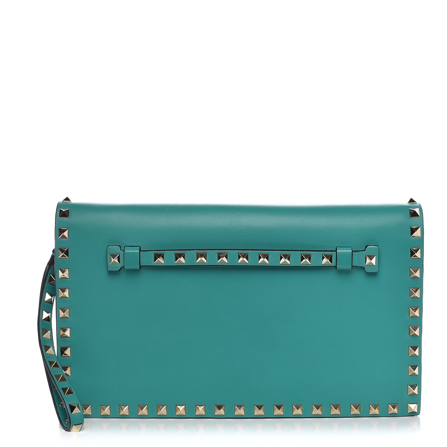 Valentino Garavani Nappa Rockstud Wristlet Clutch Colibri 1 of 8