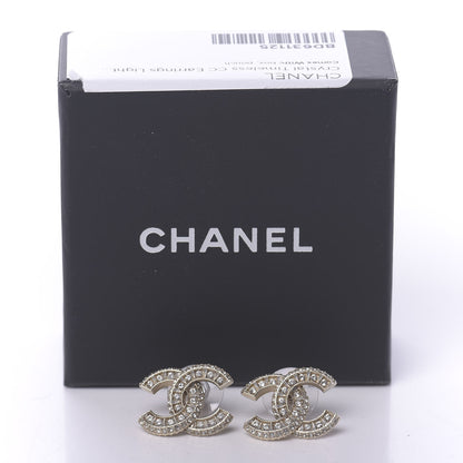 Chanel Crystal Timeless CC Earrings Light Gold 5 of 5