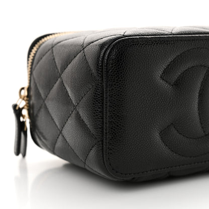 Chanel Caviar Quilted Small Vanity Case With Chain Black 9 of 11