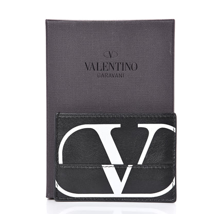 Valentino Garavani Calfskin Go Logo Card Holder Black 8 of 8