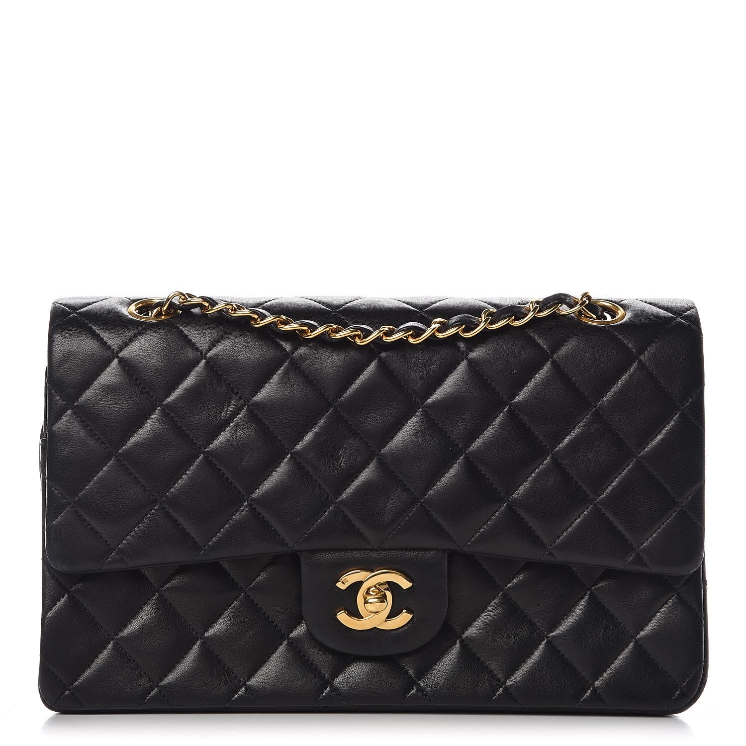 Chanel Lambskin Quilted Medium Double Flap Black 1 of 16