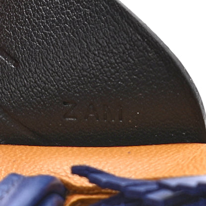 Hermes Milo Lambskin Grigri Rodeo Pegase Horse Bag Charm PM Sesame Black Bleu Saphir 4 of 5