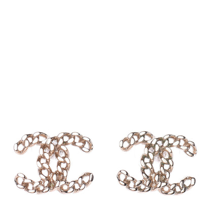 Chanel CC Chain Link Earrings Light Gold 1 of 5