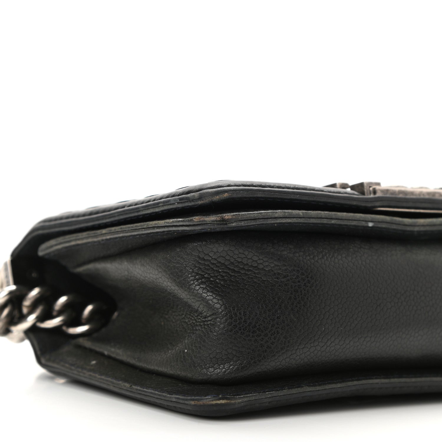 Chanel Caviar Stitched Small Boy Flap Dark Blue 9 of 10