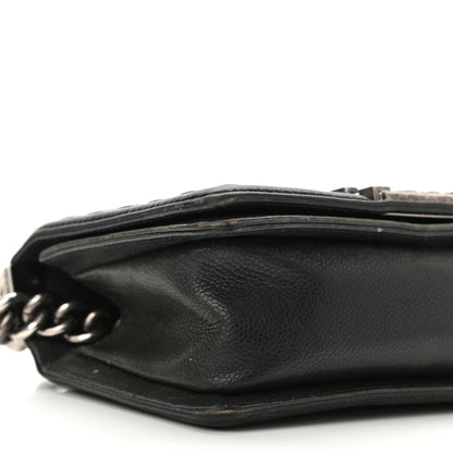 Chanel Caviar Stitched Small Boy Flap Dark Blue 9 of 10