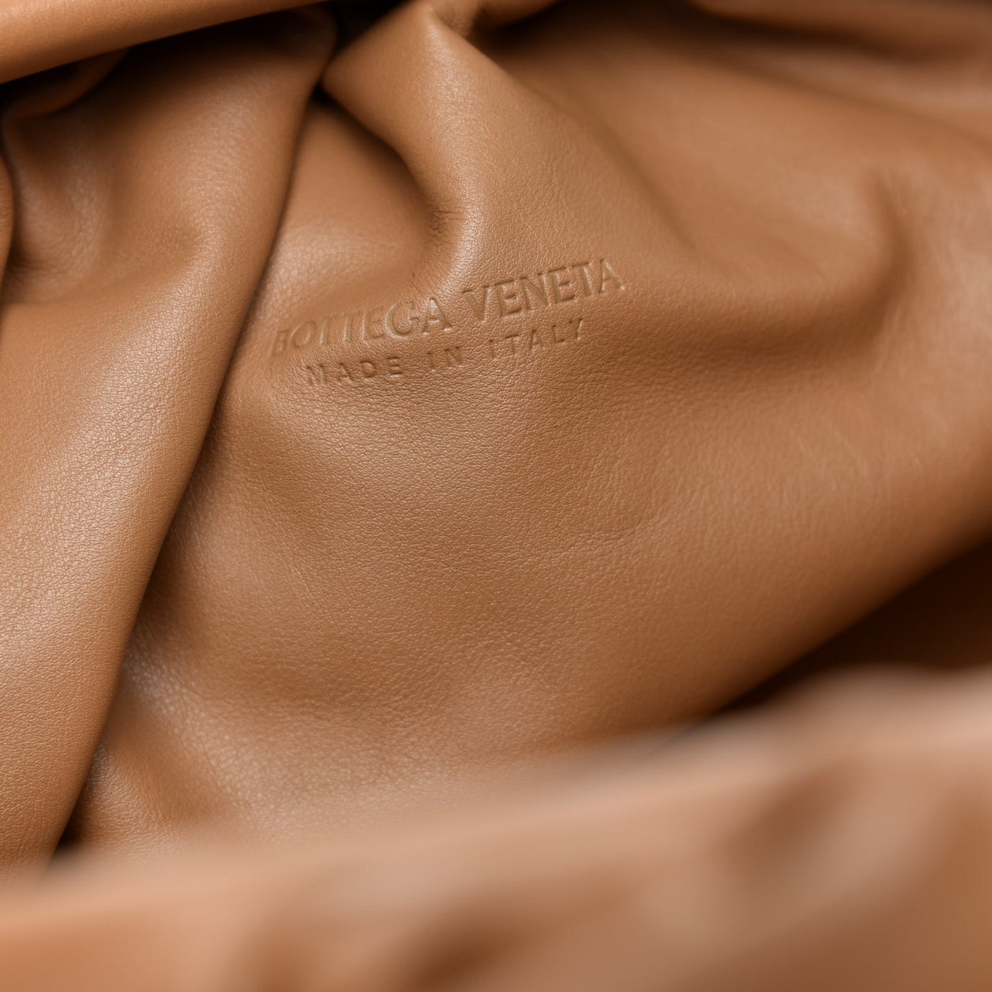 Smooth Butter Calf The Pouch Oversized Clutch Cammello