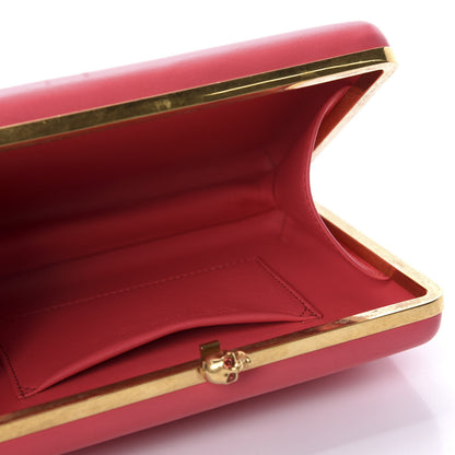 Alexander McQueen Calfskin Skull Box Clutch Pink 5 of 8