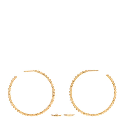 Van Cleef & Arpels 18K Yellow Gold Small Perlee Hoop Earrings 3 of 4