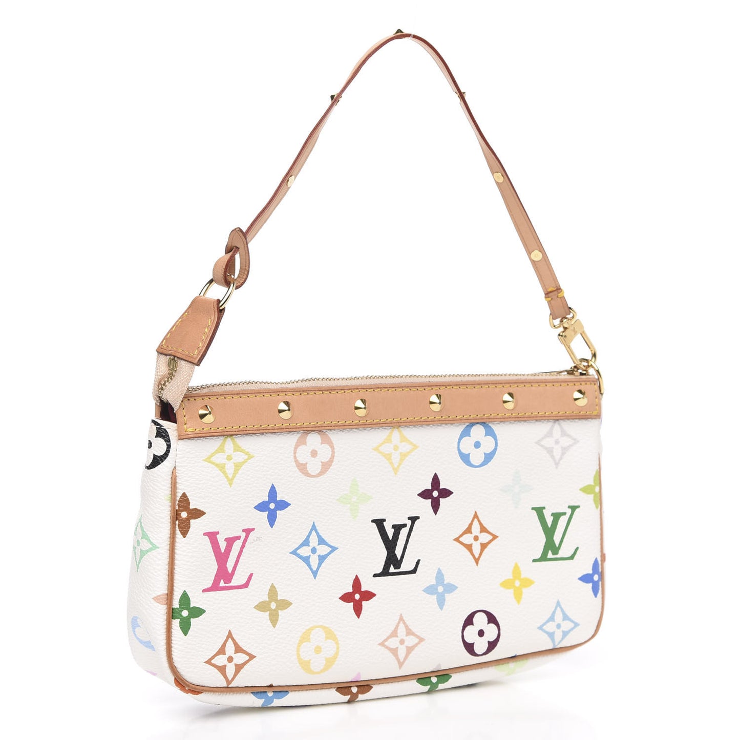 Monogram Multicolor Pochette Accessories White