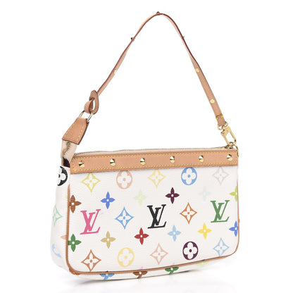 Louis Vuitton Monogram Multicolor Pochette Accessories White 2 of 8