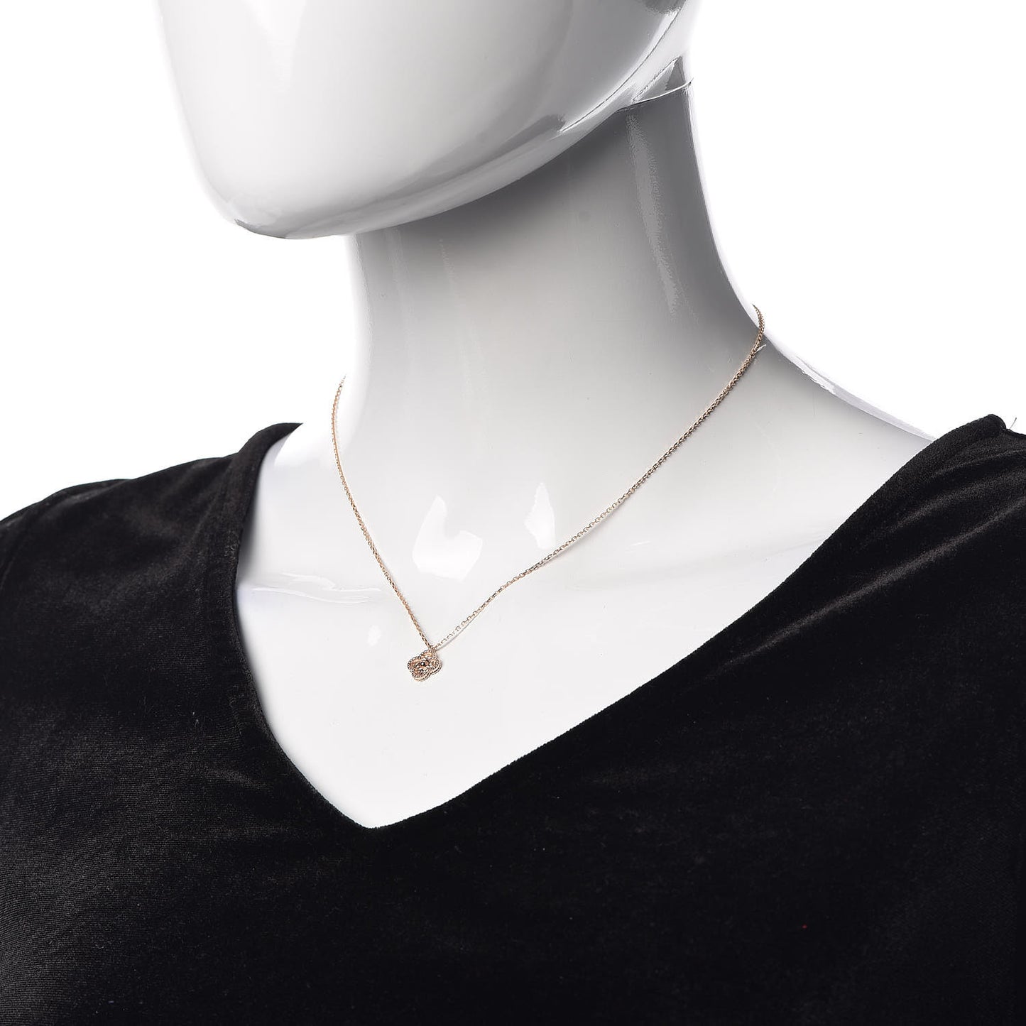 18K Rose Gold Sweet Alhambra Pendant Necklace