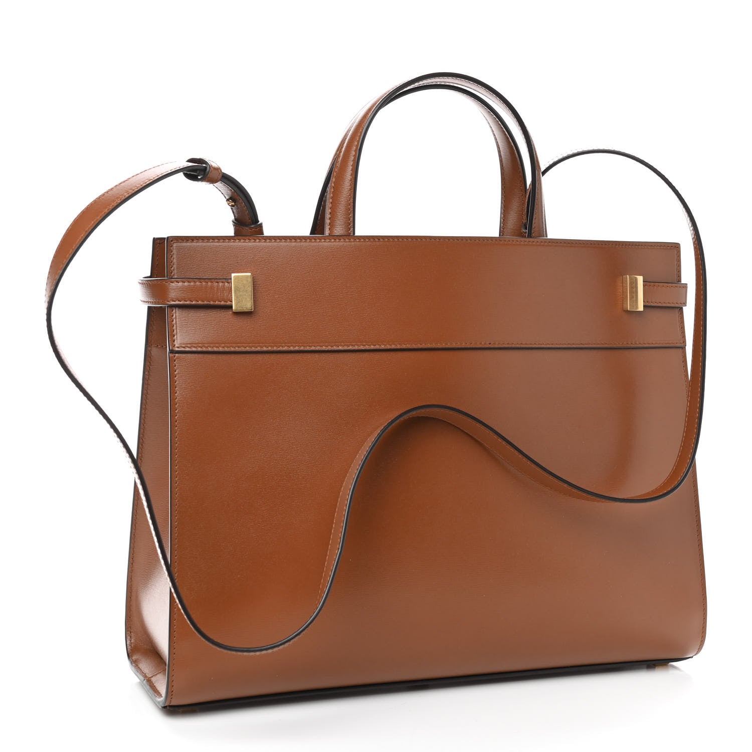 Saint Laurent Calfskin Small Manhattan Shopper Tote Brick 2 of 8