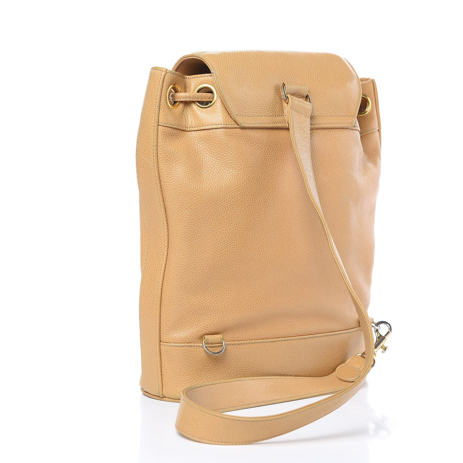 Chanel Caviar CC Sling Backpack Beige 3 of 12