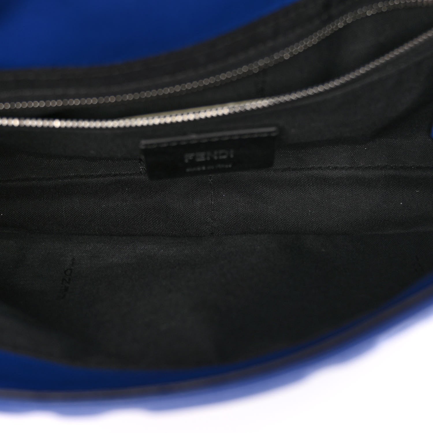 Fendi Nappa FF 1974 Embossed Belt Baguette Bag Blue Neon 7 of 12