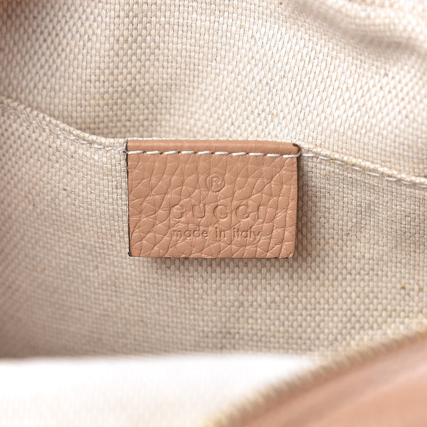 Pebbled Calfskin Small Soho Disco Bag Camelia