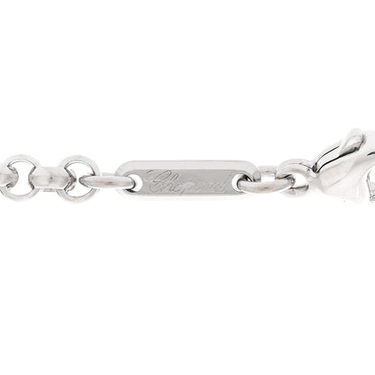 Chopard 18K White Gold Diamond Happy Diamonds Square Pendant Necklace 4 of 6