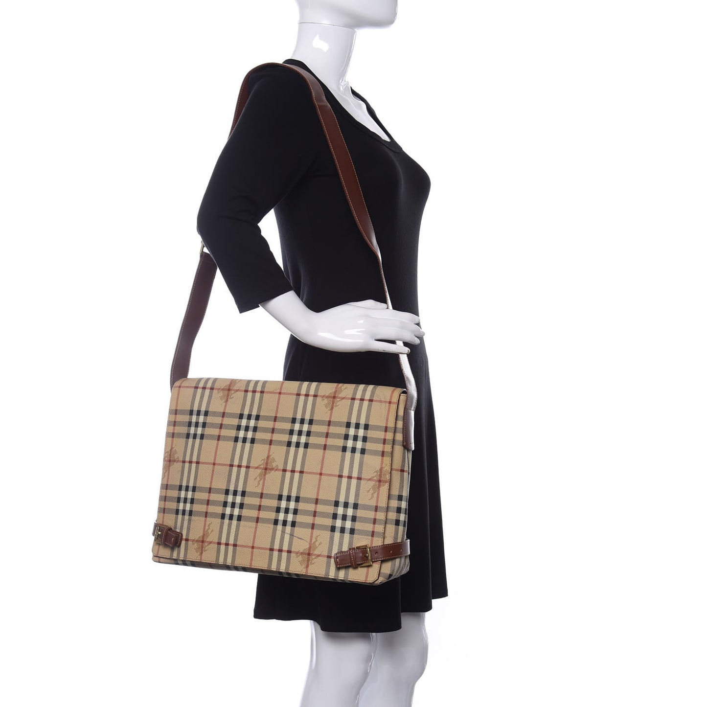 Haymarket Check Messenger Bag Brown