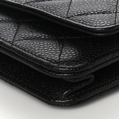 Chanel Caviar Quilted Wallet On Chain WOC Black 9 of 12