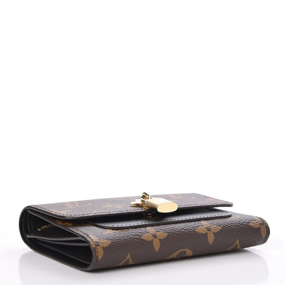 Louis Vuitton Monogram Flower Lock Compact Wallet Black 4 of 8