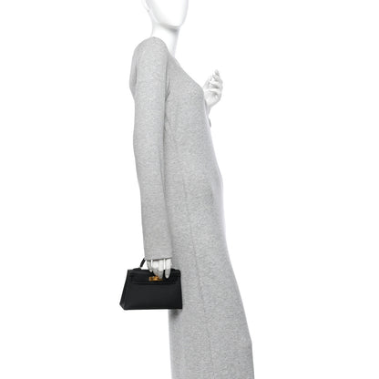 Hermes Epsom Mini Kelly Sellier 20 Black 2 of 11