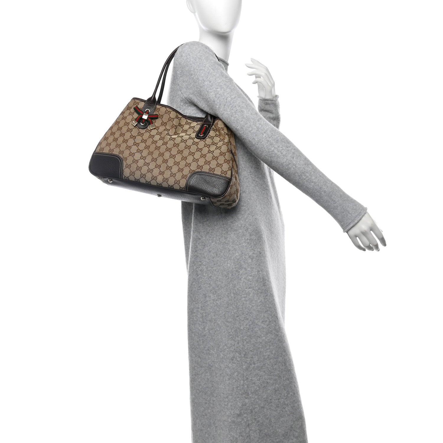 Gucci Monogram Medium Princy Tote Dark Brown 2 of 10