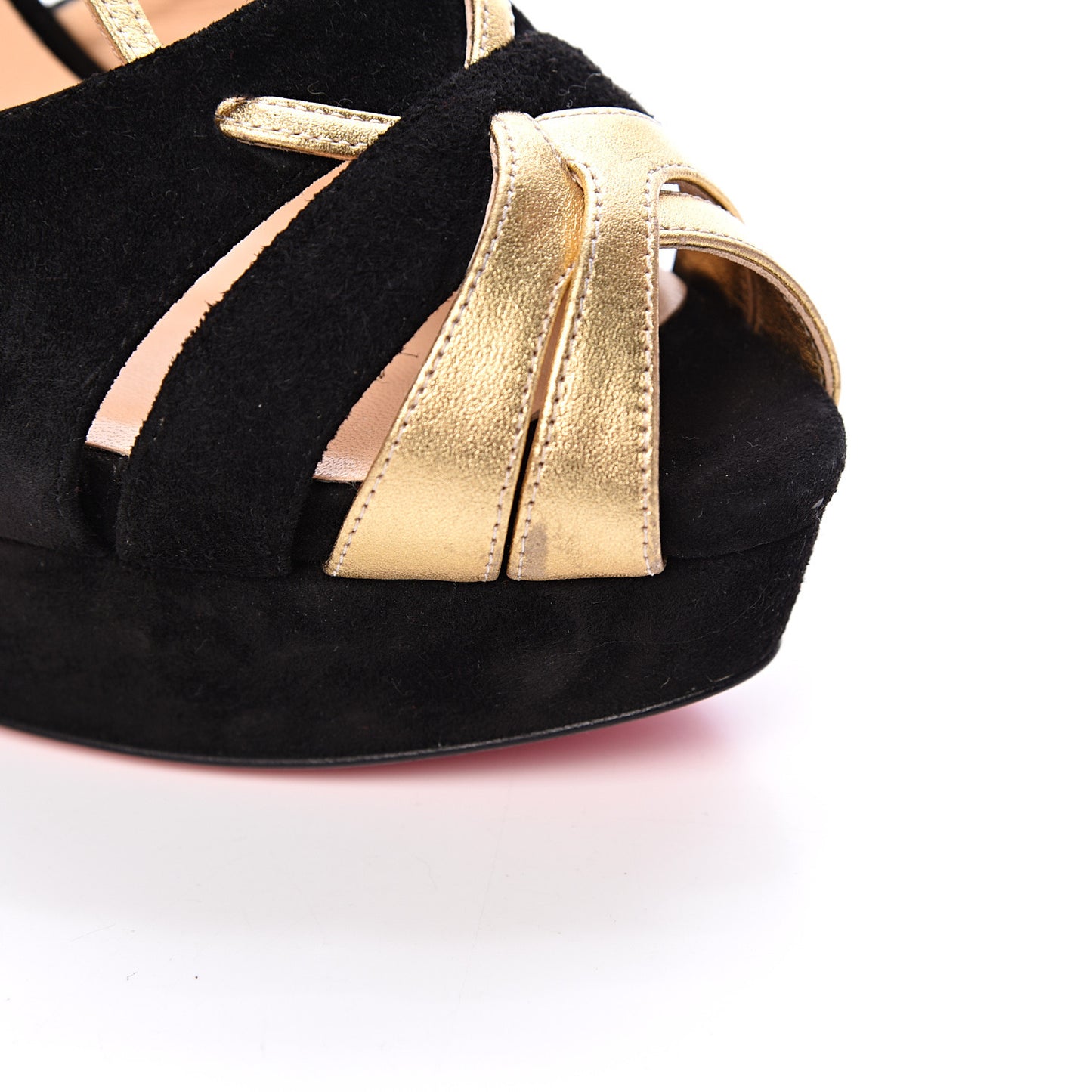 Suede Nappa Laminato Glennalta 150 Pumps 41 Black Gold