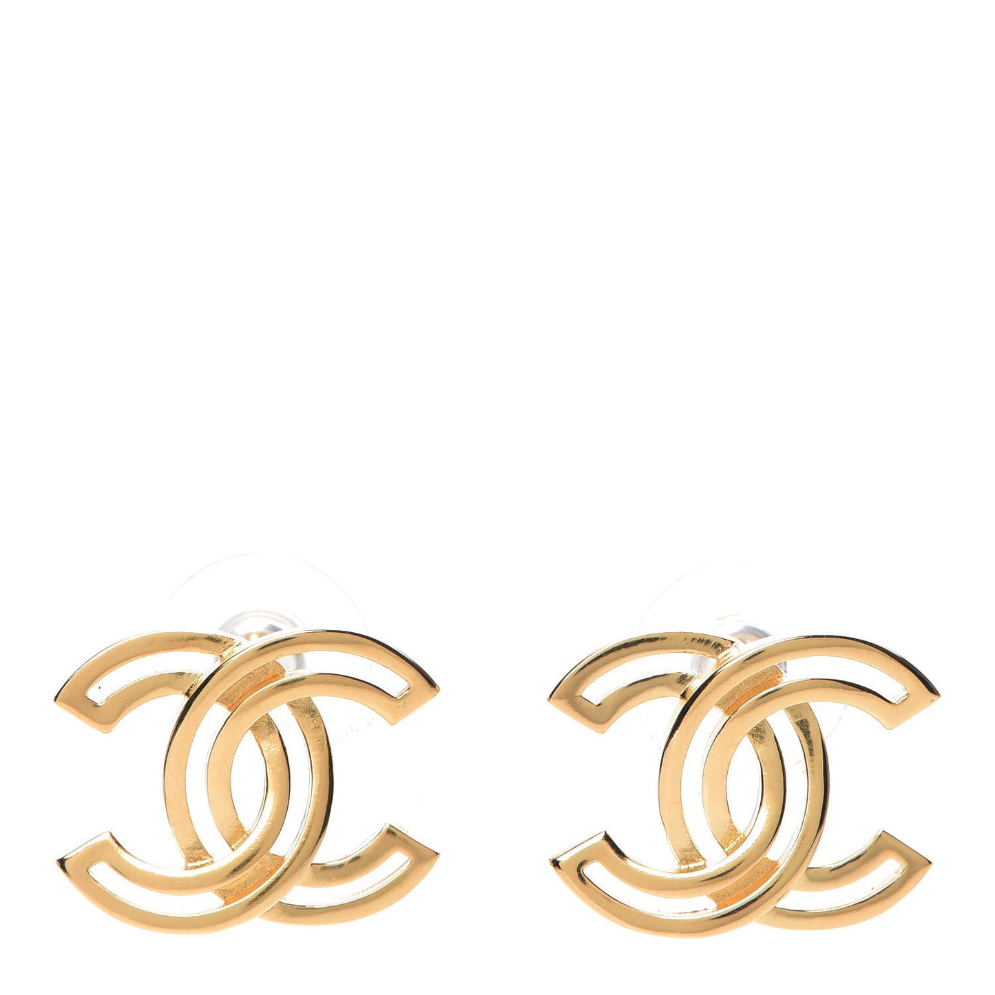 Metal Obazine CC Earrings Gold