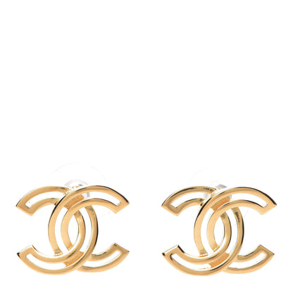 Chanel Metal Obazine CC Earrings Gold 1 of 6