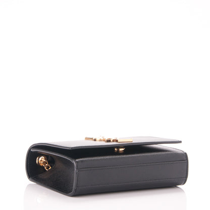 Saint Laurent Grain De Poudre Small Monogram Kate Satchel Black 4 of 7