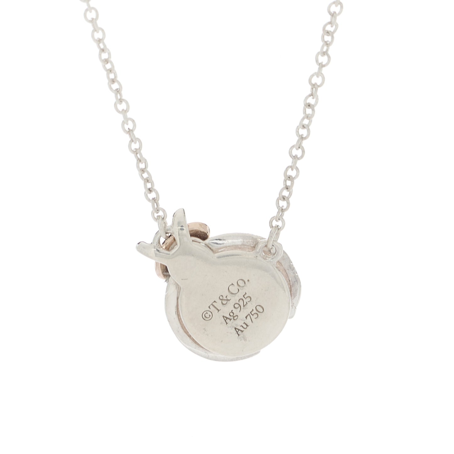 Sterling Silver 18K Rose Gold Return to Tiffany Love Bugs Ladybug Pendant Necklace