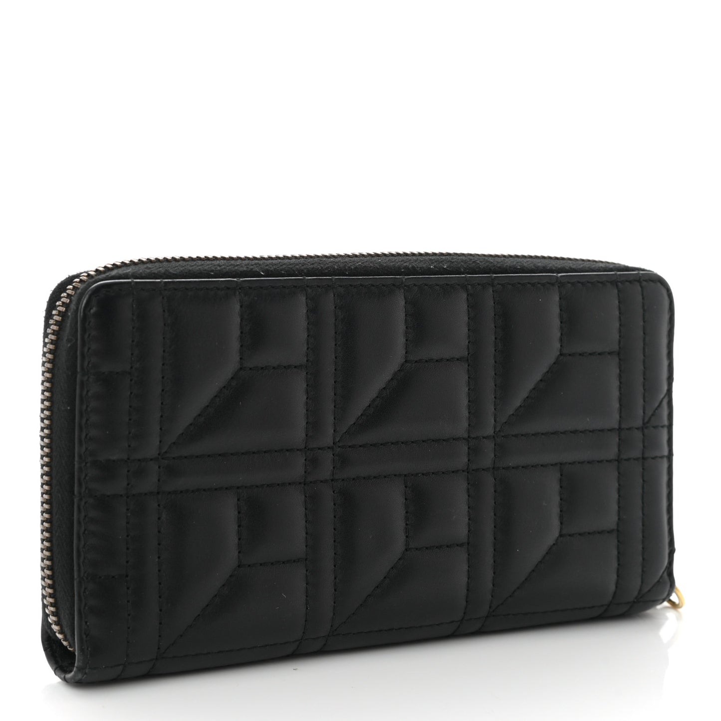 Calfskin Matelasse Pearly GG Marmont Zip Around Wallet Black