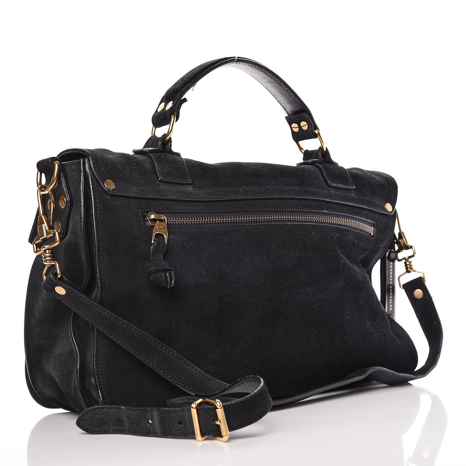 Proenza Schouler Suede Medium PS1 Satchel Navy 3 of 25