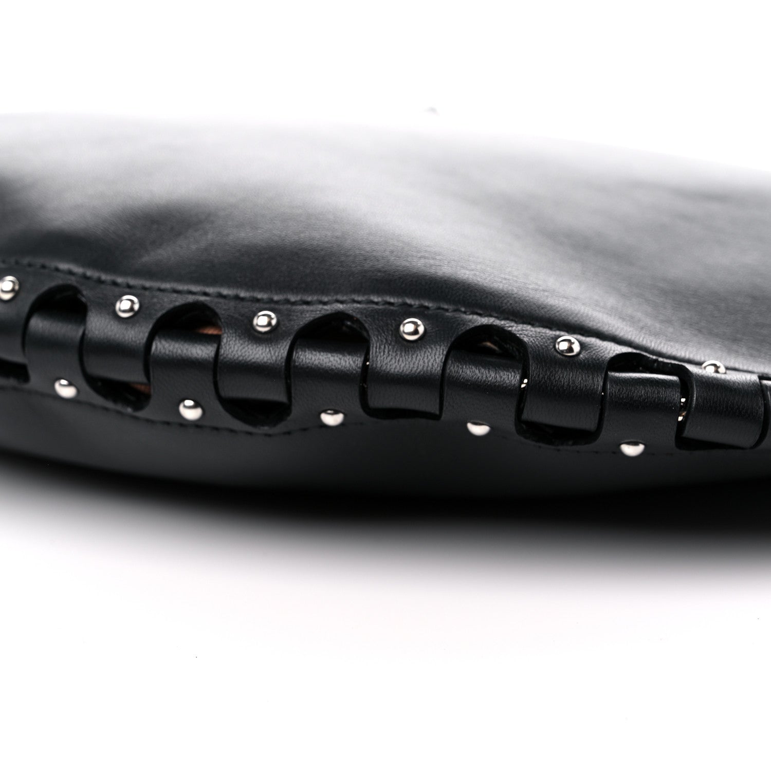 Alaia Lambskin Studded Large Demi Lune Bag Black 8 of 11