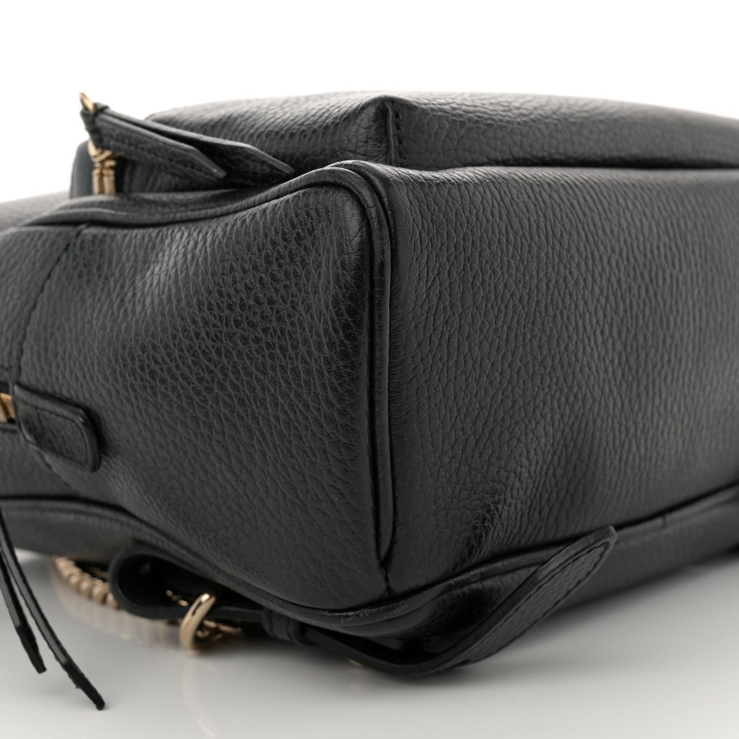 Gucci Pebbled Calfskin Soho Chain Backpack Black 9 of 12