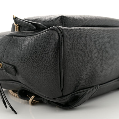 Gucci Pebbled Calfskin Soho Chain Backpack Black 9 of 12