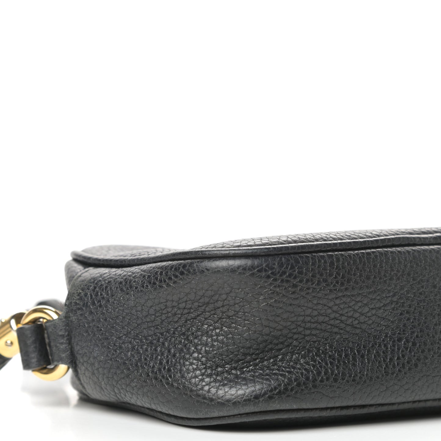 Pebbled Calfskin Mini Soho Disco Bag Black